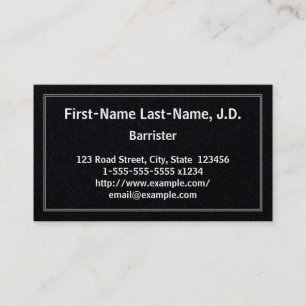Tarjeta de presentación de Barrister Tradicional y