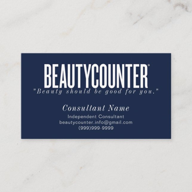 Tarjeta de presentación de Beautycounter Consultor (Anverso)
