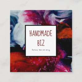 Tarjeta de presentación de Biz Square a mano