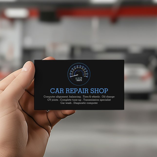 Tarjeta de presentación de Black Auto Mechanic Ser (Perfect for business)