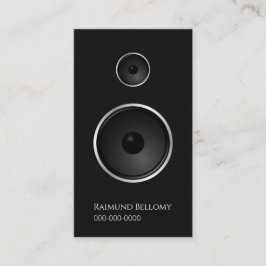 Tarjeta de presentación de Black Music Speaker