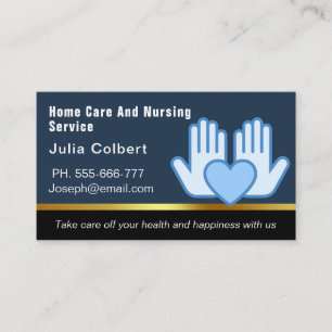 Tarjeta de presentación de Blue Black Home Health 