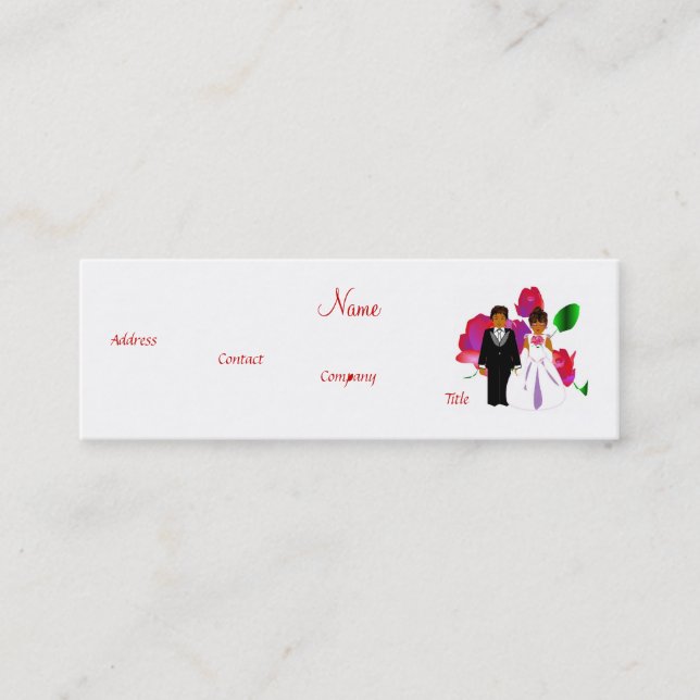 Tarjeta de presentación de boda Consultor (Anverso)