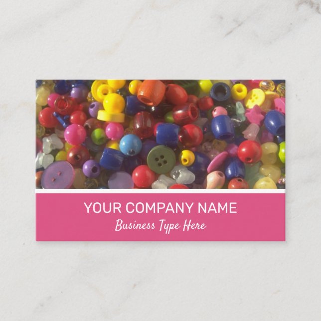 Tarjeta de presentación de bolas para coser (Anverso)