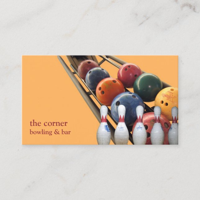 Tarjeta de presentación de boliche (Anverso)