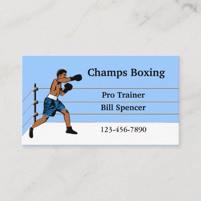 Tarjeta de presentación de Boxeo (Anverso)