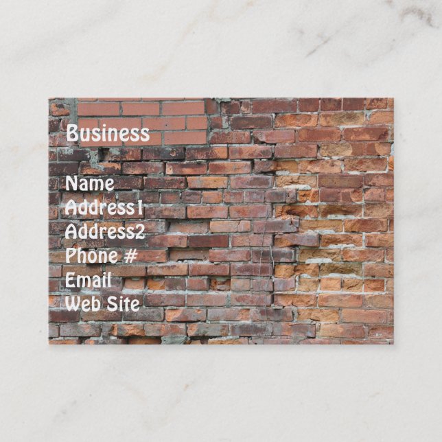 Tarjeta de presentación de Brick Wall Grunge (Anverso)