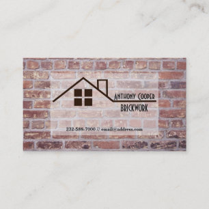 Tarjeta de presentación de Bricklay Masonry Brickl