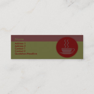 Tarjeta de presentación de café caliente