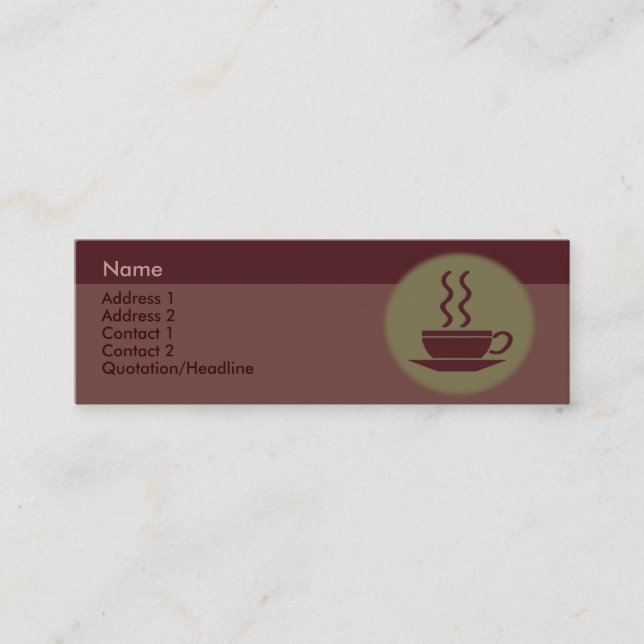 Tarjeta de presentación de café caliente (Anverso)