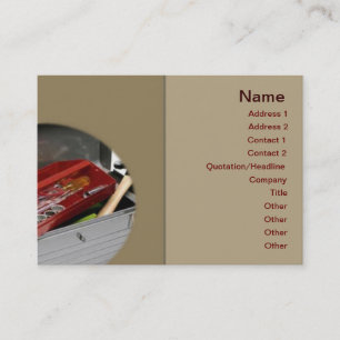 Tarjeta de presentación de caja de herramientas