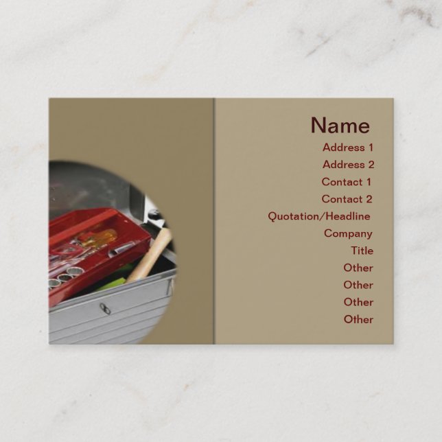 Tarjeta de presentación de caja de herramientas (Anverso)