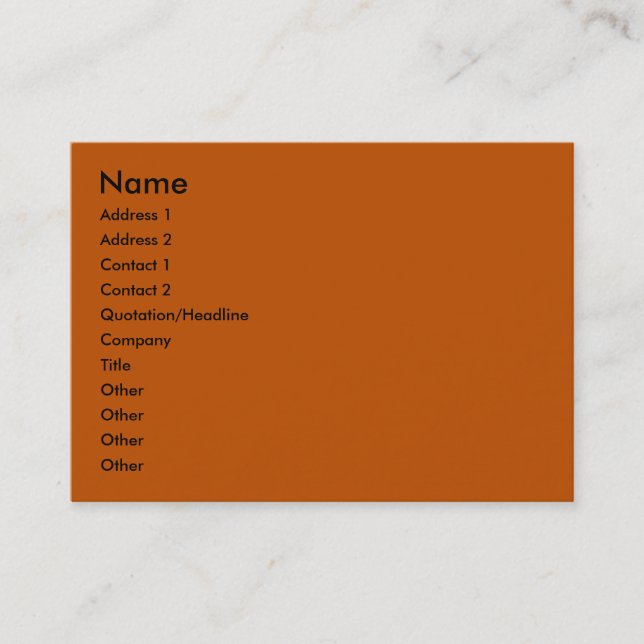 Tarjeta de presentación de calabaza (Anverso)