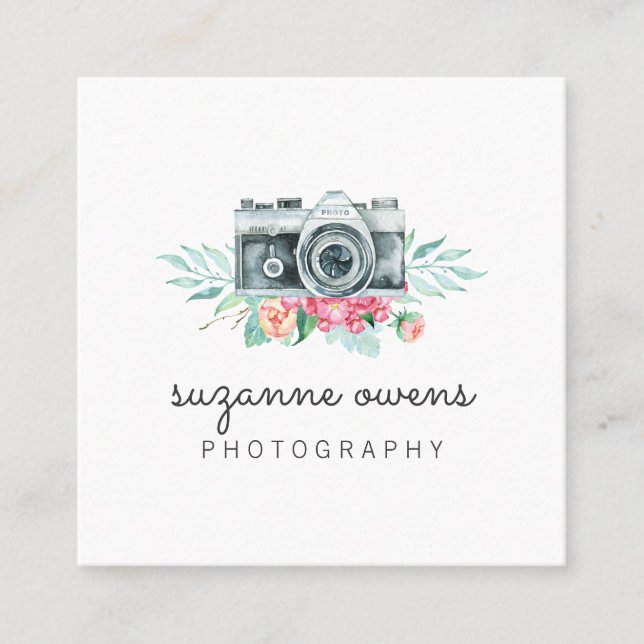 Tarjeta de presentación de cámara cuadrada de colo (Anverso)