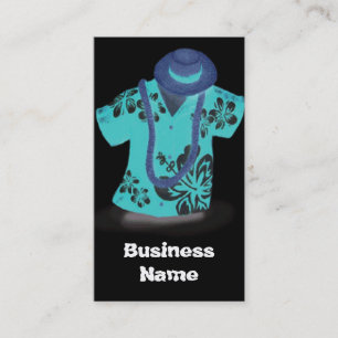 Tarjeta de presentación de camisas hawaianas