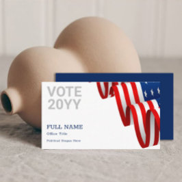 Tarjeta de presentación de campaña política editab