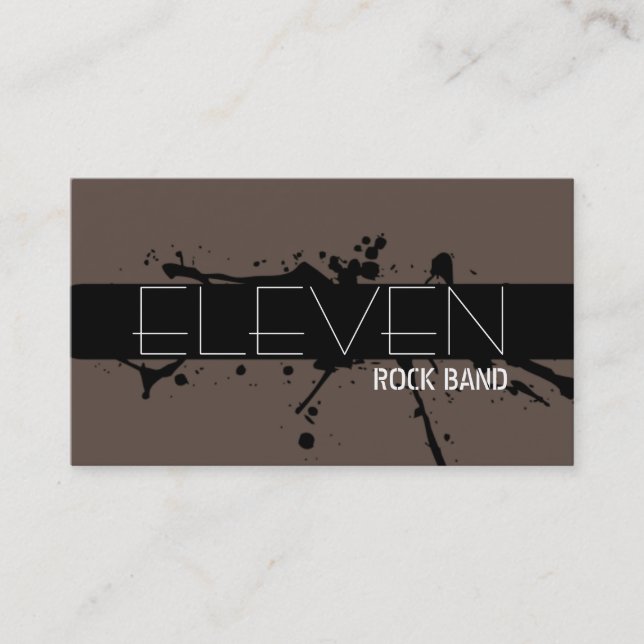 Tarjeta de presentación de cantante de rock modern (Anverso)