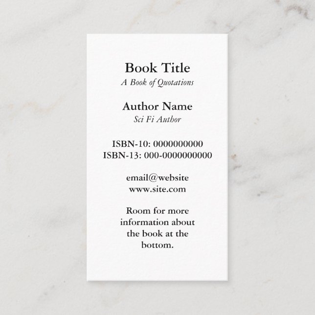 Tarjeta de presentación de carátula (Anverso)