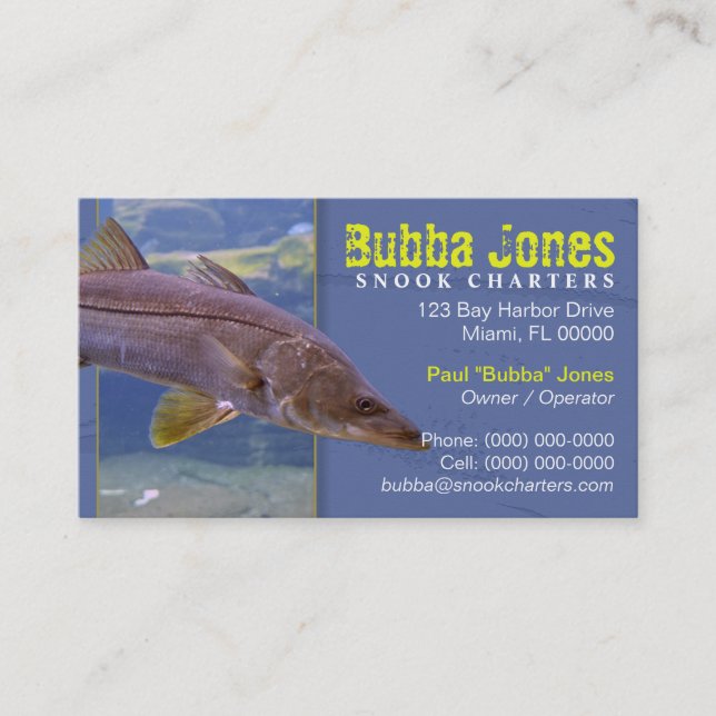 Tarjeta de presentación de cartas de pesca (Anverso)