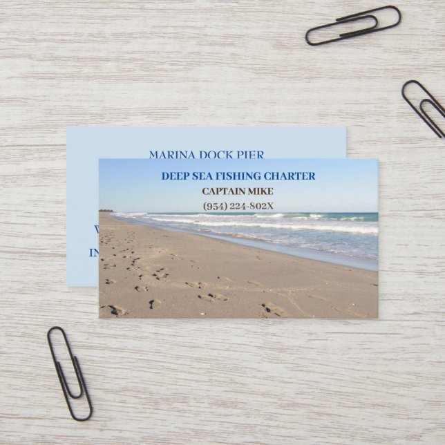 Tarjeta de presentación de cartas de pesca oceánic (Anverso/Reverso In Situ)