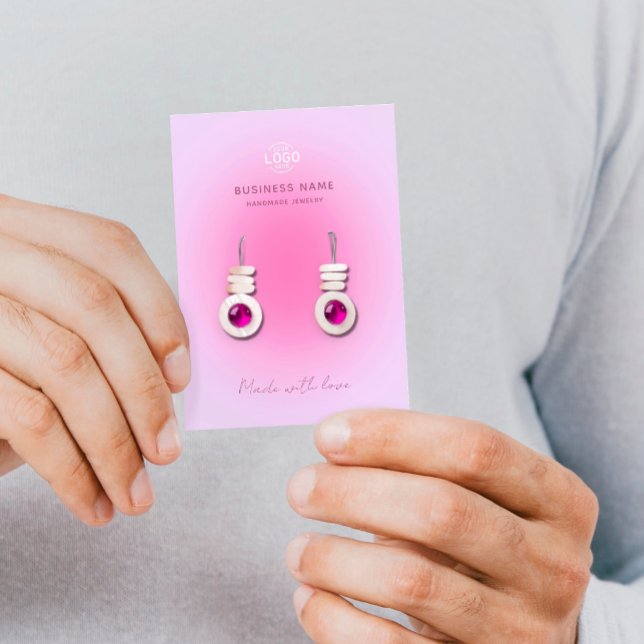 Tarjeta de presentación de cartelería rosa Aura mo (Subido por el creador)