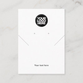 Tarjeta de presentación de carteras de cadena blan