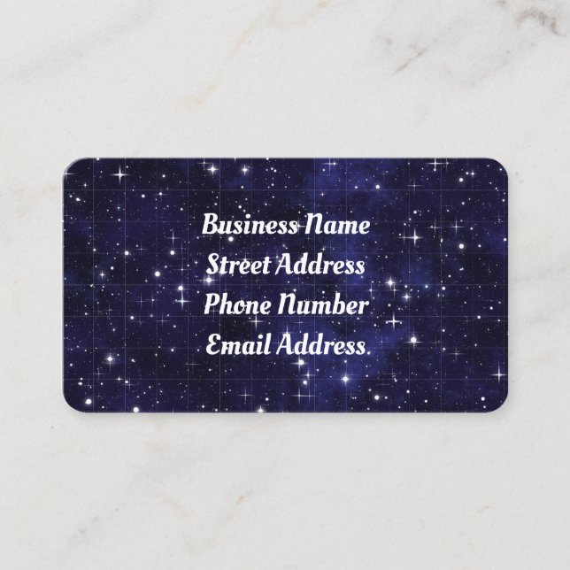 Tarjeta de presentación de cielo nocturno (Anverso)