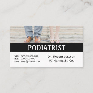 Tarjeta de presentación de cita médica de podólogo