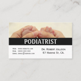 Tarjeta de presentación de cita médica de podólogo