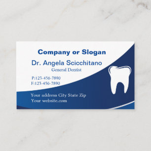 Tarjeta de presentación de citas con logotipo dent