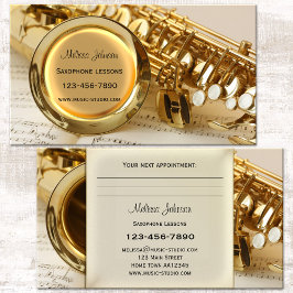 Tarjeta de presentación de citas de lecciones de s