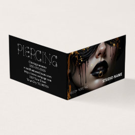 Tarjeta de presentación de citas de salón de Pierc