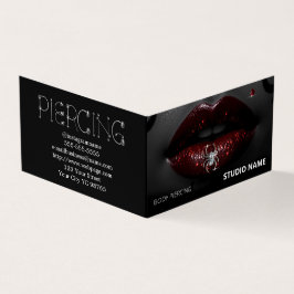 Tarjeta de presentación de citas de salón de Pierc