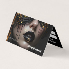 Tarjeta de presentación de citas de salón de Pierc