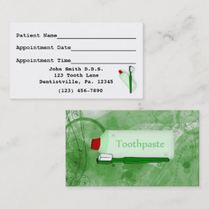 Tarjeta de presentación de citas dentales
