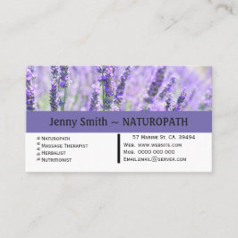 Tarjeta de presentación de citas Lavender Naturopa