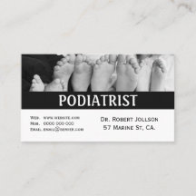 Tarjeta de presentación de citas médicas para podi