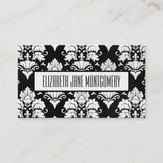 Tarjeta de presentación de citas moderna Black Dam