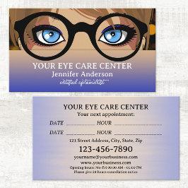 Tarjeta de presentación de citas para atención ocu