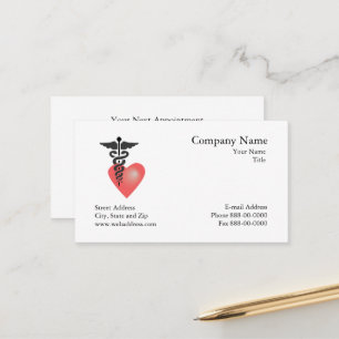 Tarjeta de presentación de citas para cardiólogos