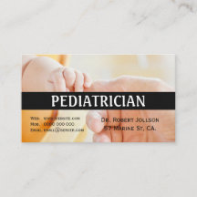 Tarjeta de presentación de citas para pediatras Az