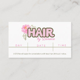 Tarjeta de presentación de citas para peluquería