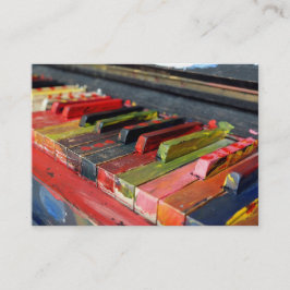 Tarjeta de presentación de clases de piano o músic