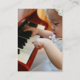 Tarjeta de presentación de clases de piano o músic