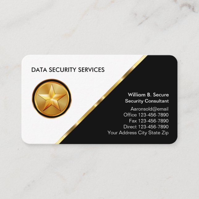 Tarjeta de presentación de Classe Security Service (Anverso)