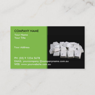 Tarjeta de presentación de claves de equipo