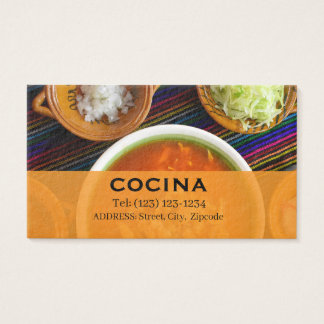 tarjeta de presentación de cocina editable