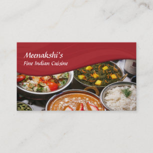 Tarjeta de presentación de cocina india