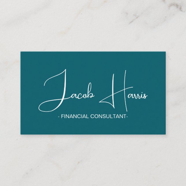 Tarjeta de presentación de código QR azul verde os (Anverso)