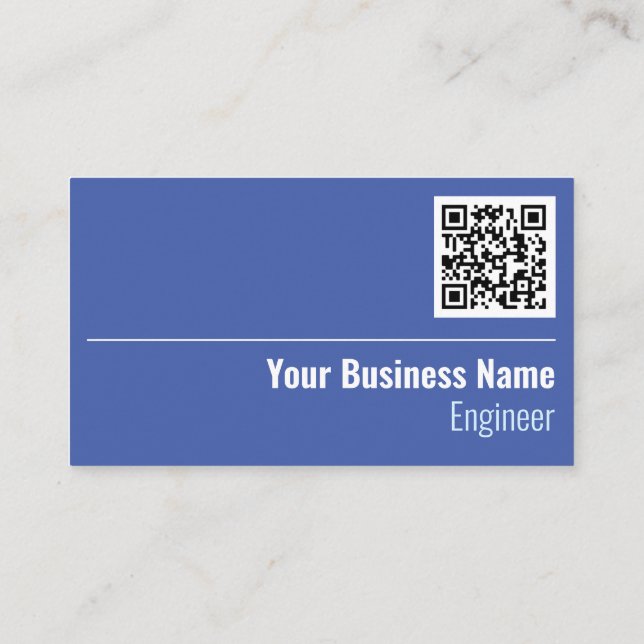 Tarjeta de presentación de código QR de ingeniero (Reverso)